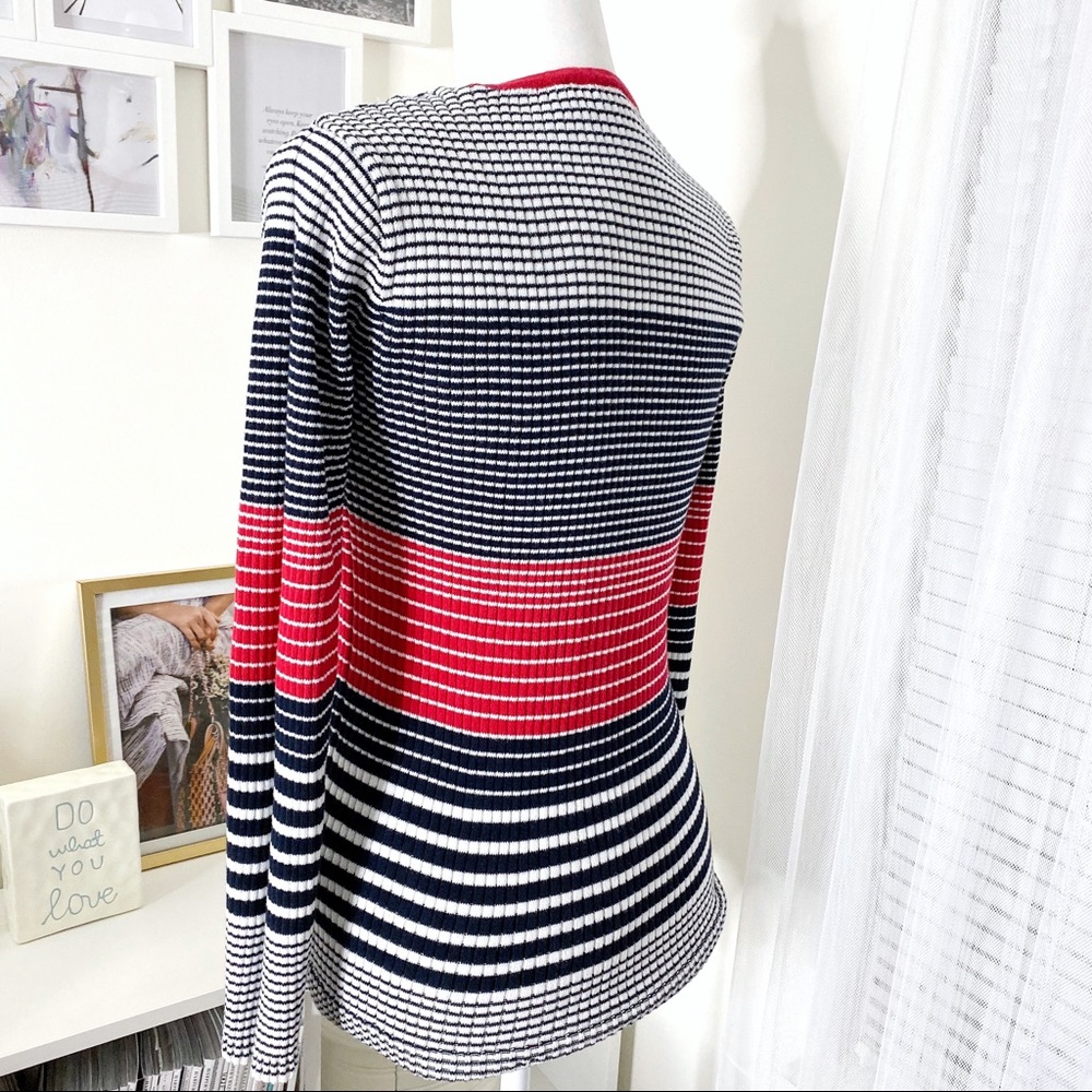 Tommy Hilfiger Striped Pullover Sweater Medium - Picture 3 of 7